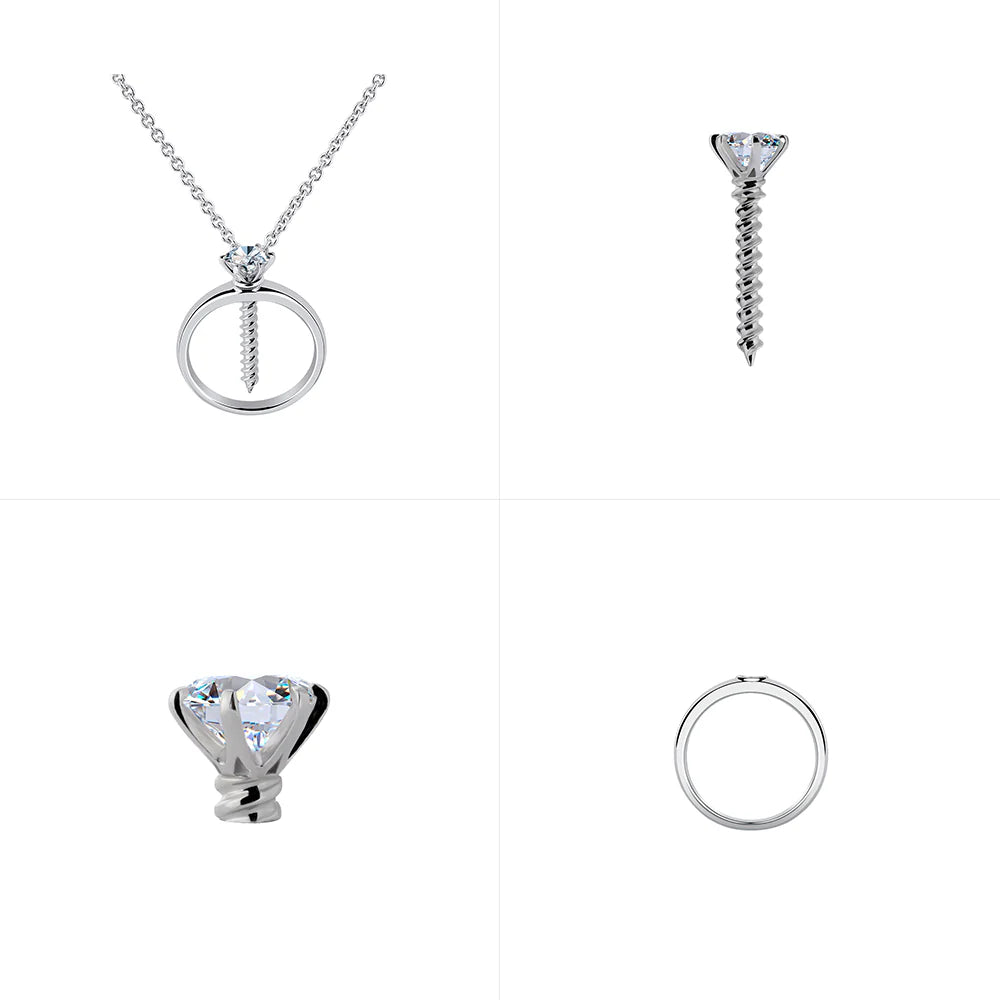 Collana con pendente a vite